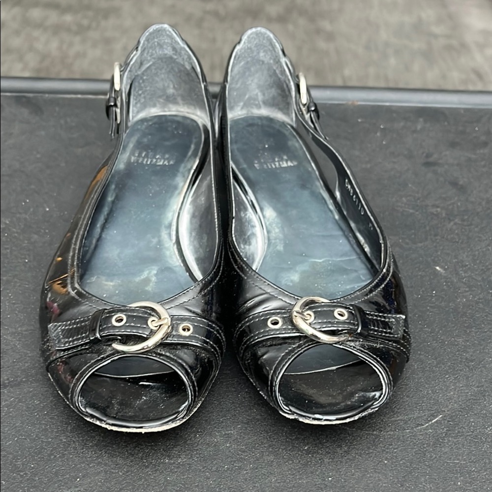 Elegant Black Peep-Toe Women's Shoes